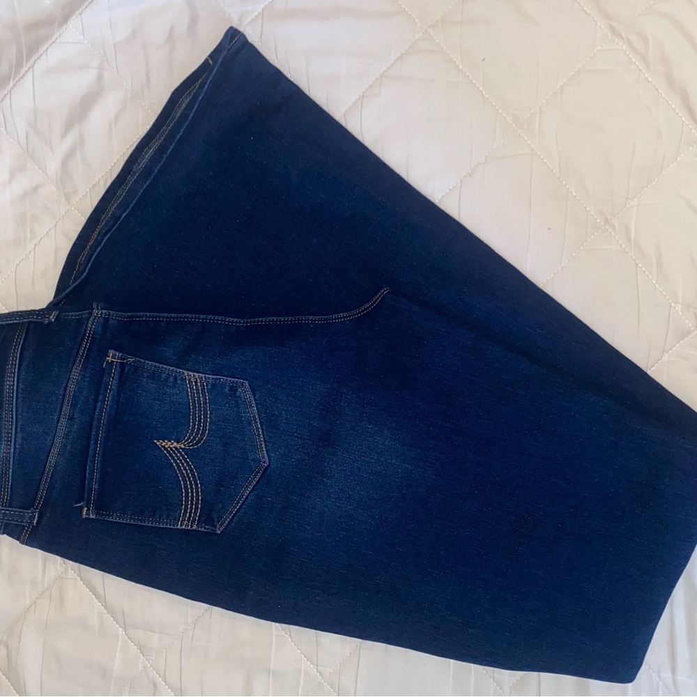 Elegant Dark Blue Flare Jeans
